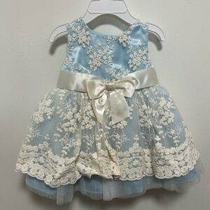 Bonnie Baby Blue and White Lace Dress
